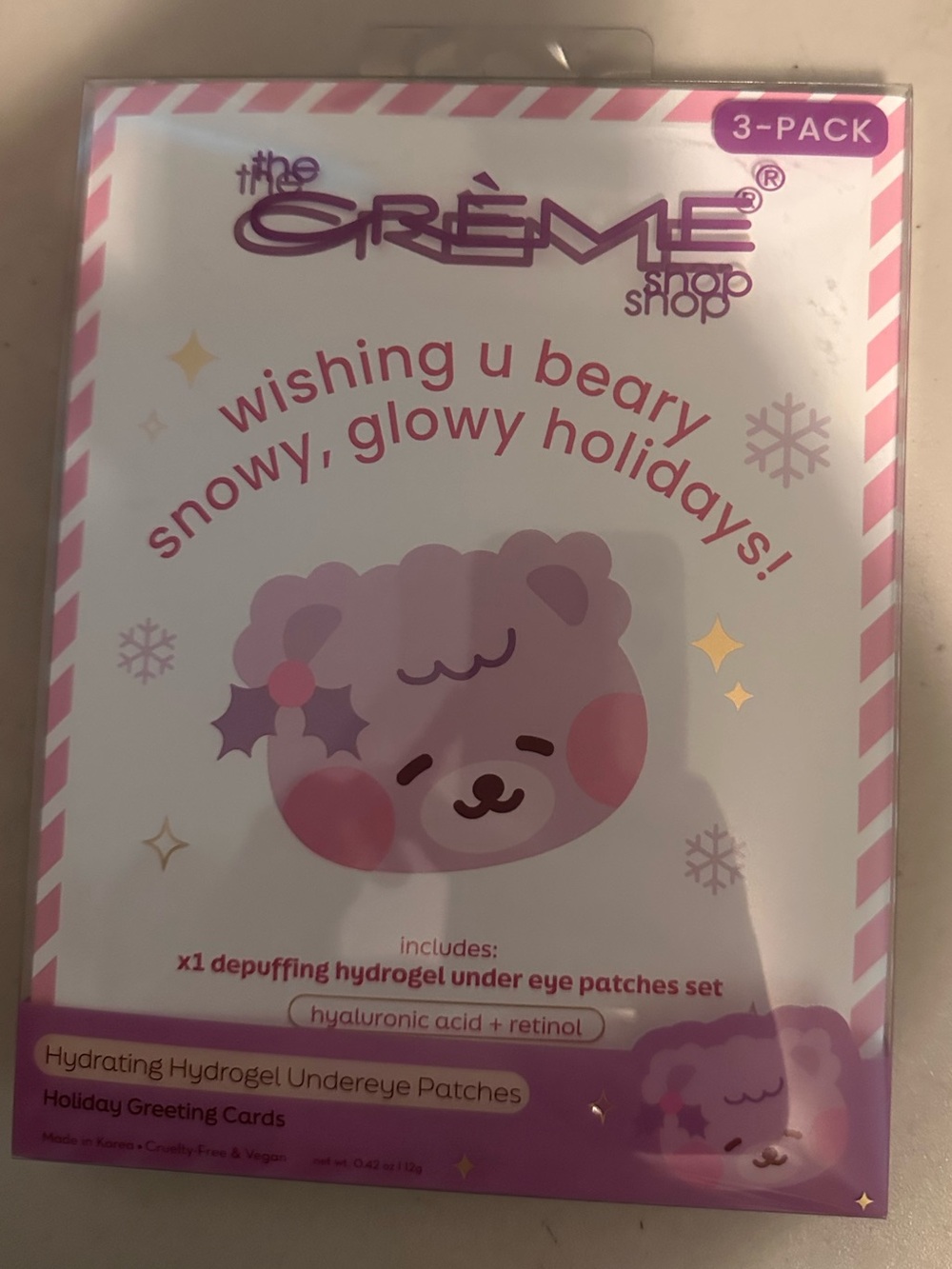 The Crème Shop Holiday Under Eye Patch Greeting Card Set – 3 Pack NWT - Picture 5 of 6